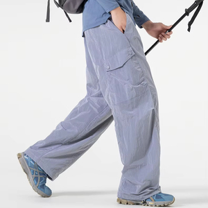 Pantalones <span class=keywords><strong>de</strong></span> Senderismo Casuales para Hombre SANDBANK TRIBE, Corte Regular, Cintura con Cordón Elástico, Estilo Urbano, Resistentes al Viento, 100% Nailon Metálico - Product Image 1