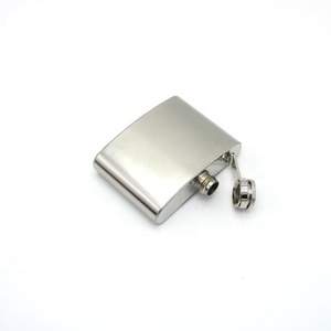 <strong>Cheap</strong> 4oz Mini Matte Brushed Finishing Square Shaped Stainless Steel Liquor Whiskey Wine <strong>Alcohol</strong> Hip Flask - Product Image 4