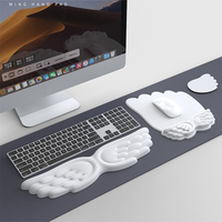 Ailes d'ange tapis de souris ergonomique personnalisé repose-poignet en cuir imperméable repose-poignet de bureau avec ailes design clavier repose-main