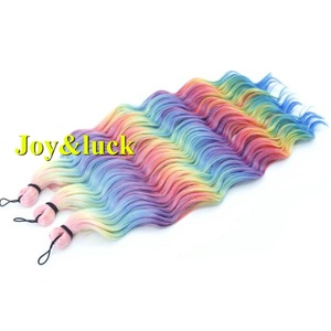 Prix d'usine Cheveux synthétiques à haute température pour tressage au crochet, Ondes profondes lâches, Ondes d'eau, Extensions de cheveux Ombré marron Anna Curl - Product Image 6