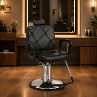 Fauteuil de Barbier Pliant en Cuir de Haute Qualité avec Pompe à Huile et Accoudoirs pour Salon – Fournisseur