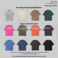 Kaos Oversize Musim Semi dan Panas 2026, Kaos Batik Longgar Berat, Model Lama, Lengan Pendek untuk Pria
