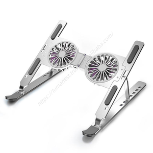 Support d'ordinateur portable RGB pleine couleur réglable avec ventilateur de refroidissement, refroidisseur d'ordinateur portable gaming à air, plaques en aluminium – Vente en gros - Product Image 1