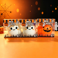 Jouets Squishy Halloween : Mini-ensemble de fantômes et citrouilles en silicone TPR, jouet anti-stress Kawaii, boîte de présentation souple, cadeau de fête