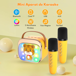 Mini Loud Karaoke Âm Thanh Chuyên Nghiệp Sân Khấu Stereo Kim Loại Lưới Cho Loa Hộp Di Động Xách Tay Với LED Ánh Sáng Nhà - Product Image 2