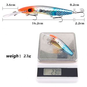 Señuelo de Pesca de 23g y 186mm para Buceo Profundo con Ojos 3D y Labio Largo, Cebo de Arrastre para Especies de Peces de Agua Salada - Product Image 4