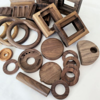 Tallado CNC en Madera de Nogal Negro Personalizado para Juegos de Ajedrez y Componentes de Juegos de Mesa, Artesanía en Madera Sólida de Primera Calidad