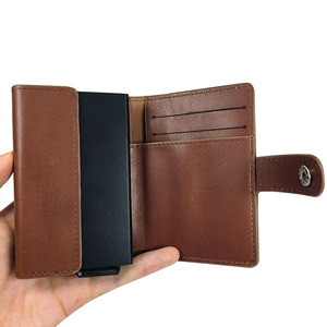 Produci <span class=keywords><strong>portafoglio</strong></span> in alluminio sottile da <span class=keywords><strong>uomo</strong></span> Vintage personalizzato RFID blocco carta HolderCoin tascabile <span class=keywords><strong>a</strong></span> <span class=keywords><strong>scatto</strong></span> <span class=keywords><strong>portafoglio</strong></span> <span class=keywords><strong>a</strong></span> tre volte - Product Image 5