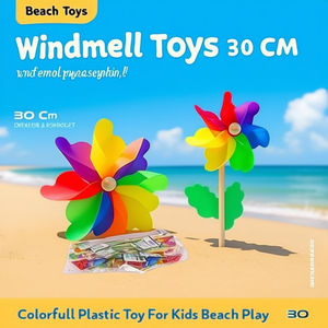 Girandola in plastica colorata da 30 cm per bambini, gioco da spiaggia - Product Image 3