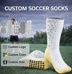 Chaussettes de <span class=keywords><strong>football</strong></span> personnalisées antidérapantes en silicone respirantes pour le sport - Product Image 1