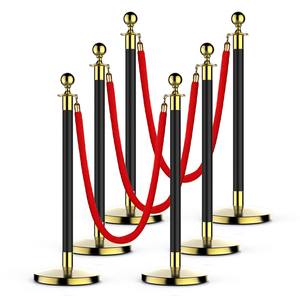 Museum Exhibition Steel Crowd <strong>Queue</strong> <strong>Line</strong> Control System <strong>Stand</strong> Rope Post Pole Barrier <strong>Barricade</strong> Stanchion - Product Image 2