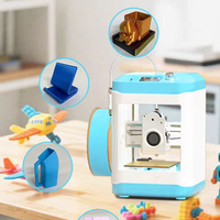 GEEETECH mainan Printer 3d, mesin Printer 3d Profesional DIY Desktop M1 kecepatan tinggi semi-otomatis pelevelan otomatis FDM Mini 3d