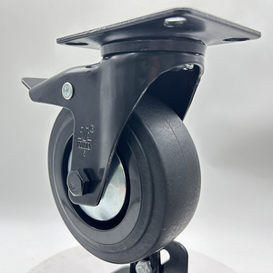 VIMA Black 5 Inch Swivel Caster TPR PP Castor 220kg Capacity Industrial <b>Trolley</b> EN12532 Certified Wheel - Product Image 3