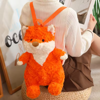 Sac à dos en peluche de qualité supérieure, cochon de ferme rose, sac à dos de dessin animé panda, sac à dos en peluche renard doux