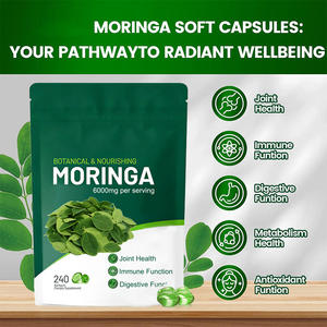 Suplemento Dietético con Logotipo de Marca Privada Personalizado, 240 Cápsulas Blandas de Moringa, Favorece y Promueve la Peristalsis Intestinal - Product Image 2