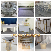 Meubles acryliques transparents délicats de haute qualité directs d'usine Table de mariage acrylique transparent pour la fête d'événement