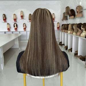 Listo para Enviar: Topper de Cabello con Base de Seda Marrón con Reflejos, Alta Calidad, 7.5x7.5, Piezas de Cabello con Base de Seda para Mujer, Topper con Nudos Invisibles - Product Image 5