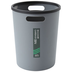 Cubo de Basura Grande de Plástico para el Hogar, Cilíndrico, con Doble Asa y Anillo de Presión, para Uso en Interiores, Sala de Estar - Product Image 5