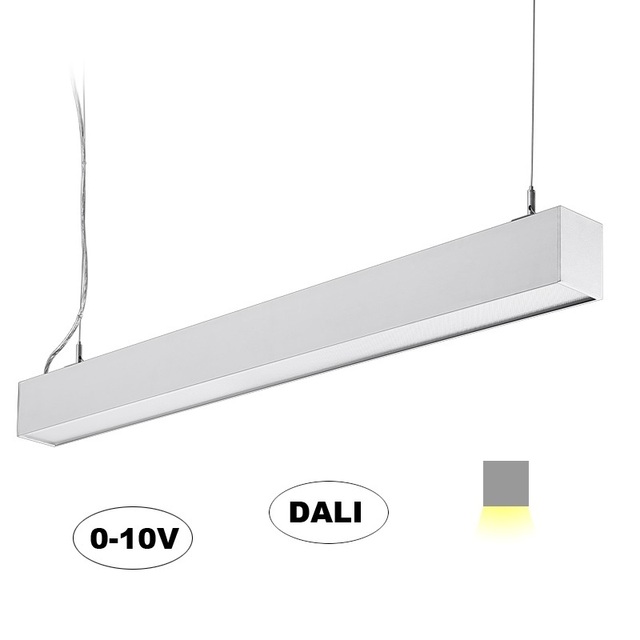 Commercial Industrial Lighting Ceiling Pendant Linkable DALI Dimming Led Linear Light for Office Studio Shopping Mall Lighting