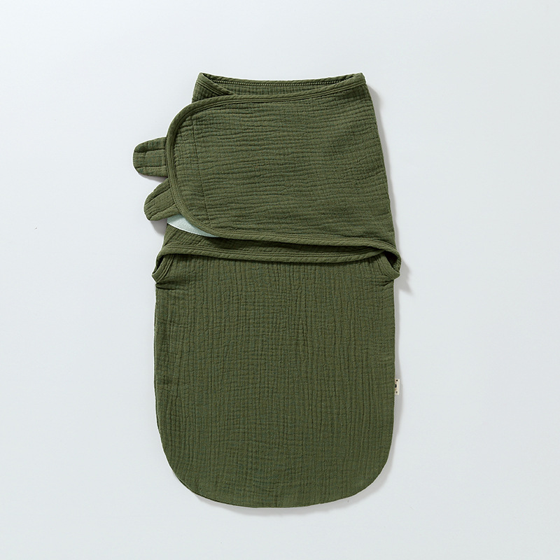 Sac de couchage enveloppé de gaze marron vert à quatre couches