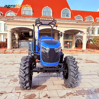 Tractor Grande Azul de 100HP 4WD con Toldo Parasol e Implementos Personalizados