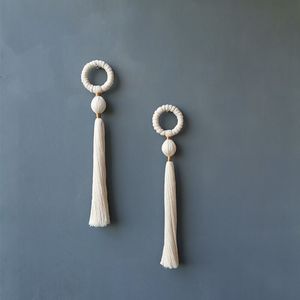 พรมแขวนศิลปะตกแต่งทรงกลมโบฮีเมียนมือสำหรับตกแต่งห้องนั่งเล่นบ้าน - Product Image 2