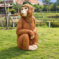 Sculpture d'animal en fibre de verre de qualité ingénierie A067, statue d'animal durable en FRP pour grand projet paysager extérieur