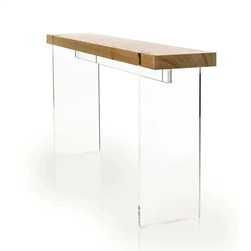 Clear acrylic dinning desk legs office Kitchen furniture base dinner stable table leg