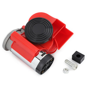 CNSPEED Electric Air Horn 12V Red ABS <b>Plastic</b> For Motorcycles Trucks <b>Modified</b> Cars - Product Image 2