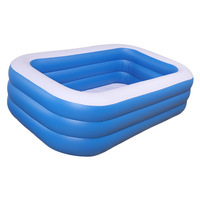 Piscine gonflable rectangulaire en PVC pour adultes et familles, épaisseur 0,4 mm, taille et couleur personnalisables, marque Hemei, modèle avec logo personnalisé