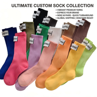 Chaussettes de sport athlétiques pour hommes, unisexes, en coton peigné, avec logo personnalisé, tendance streetwear, pour skateboard, compression, vente en gros