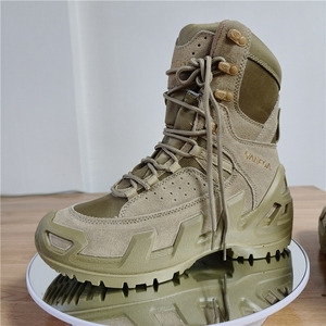 Bottes tactiques de camping personnalisées TSB08, nouveau design, en daim noir et cuir de vachette vert kaki, bottes longues - Product Image 2