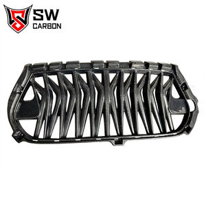 Grille avant en fibre de carbone SW Design pour <span class=keywords><strong>Suzuki</strong></span> <span class=keywords><strong>Swift</strong></span> <span class=keywords><strong>Sport</strong></span> ZC33S, fibre de carbone brillante, calandre de pare-chocs avant, grille d'admission, cadre de garniture - Product Image 4