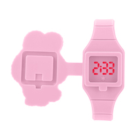 Montres-bracelets à bas prix avec logo personnalisé Super Cute Kids Watch LCD Digital Rabbit Cartoon Pattern