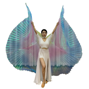 Alas de Ángel Transparentes Multicolores con Luces LED Unisex, Accesorio de Actuación <span class=keywords><strong>para</strong></span> Danza del Vientre y Otras Formas de Arte - Product Image 2