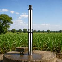 Pompe submersible sans balais DC 108V 7m³/h 2 pouces 60m de hauteur de refoulement 1200W, pompe à eau solaire pour puits profond et irrigation