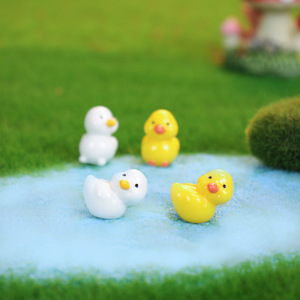 Cute Yellow Duck Mini Figurines Colorful Resin Animal Ornaments for Fairy Garden <b>Miniature</b> Landscape DIY Crafts and Gifts - Product Image 2