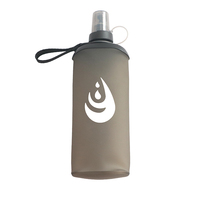 Bouteille d'eau pliable OEM/ODM 500 ml, gourde de sport pliable en TPU, gourde souple