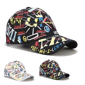 European and American Graffiti Image Baseball <strong>Cap</strong> Street <strong>Shooting</strong> Hip-hop Sunscreen <strong>Cap</strong> 100% Cotton Common for Men and Women - Product Image 1