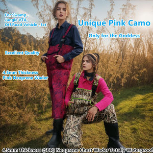 Vente en gros <span class=keywords><strong>Cuissardes</strong></span> de pêche à la mouche roses pour femmes <span class=keywords><strong>Cuissardes</strong></span> de pêche personnalisées à motifs camouflage pour femmes - Product Image 2