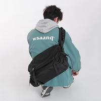 Tas Dada Pria Ukuran Besar Model Nasional Bahan Nylon Anti Air dengan Rantai, untuk Ponsel Mini, Olahraga Luar Ruangan, Fitness, Jogging