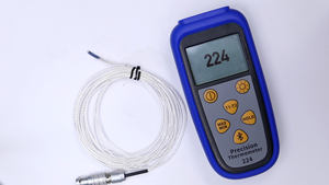 เครื่องวัดอุณหภูมิเทอร์มิสเตอร์แบบพกพา จัดส่งรวดเร็ว พร้อมหัว<span class=keywords><strong>วัด</strong></span>คู่และหน้าจอเรืองแสง สำหรับการทดสอบชิ้นส่วนอิเล็กทรอนิกส์ - Product Image 3