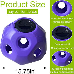 كرة القش للحصان بحزام معلق لإطعام الخيول ببطء ، كرة معلقة كبيرة جدًا لحجرة الرعي ، لوازم مستقرة - Product Image 4