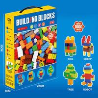 Set di Blocchi da Costruzione 500/1000 Pezzi in Plastica ABS, Mattoncini Fai-da-Te, Giocattoli Educativi Creativi per Bambini