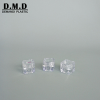 Petit pot transparent de 5 grammes 5 ml avec couvercle transparent pot récipient en plastique transparent carré de 5 grammes 5 ml