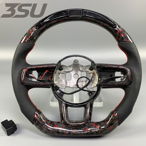 Accesorios Interiores para Auto Deportivo <span class=keywords><strong>Jeep</strong></span> Wrangler Gladiator JK JL XJ 2018-2026, Volante de Fibra de Carbono Forjado con LED de Velocidad - Product Image 1