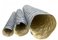 Tuyau de ventilation flexible en fibre de verre enduit de silicone, résistant aux hautes températures et ignifuge, 800°F, pour aspiration
