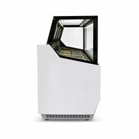 Réfrigérateur commercial pour gelato 10/12 bacs, vitrine congélateur en verre avec système de refroidissement par ventilateur