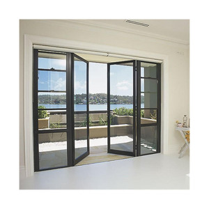 Porta Scorrevole in Alluminio con Vetro per Garage, Interni, Casa, Stile Moderno, Sistema Scorrevole in Vetro, Maniglia con Serratura, Accessori per Porta Scorrevole in Alluminio - Product Image 1