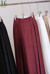 Pantalones Anchos de Cintura Alta para Mujer, Estilo Vietnamita, Plisados, Casuales, de Verano, de Secado Rápido, Poliéster y Spandex - Product Image 6